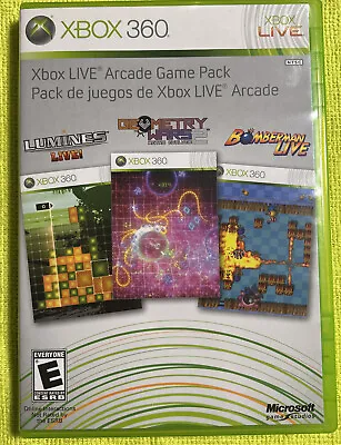 $19.99 • Buy XBOX 360 Live Arcade Game Pack Lumines, Bomberman, Geometry Wars 2 Ms. Pac-Man