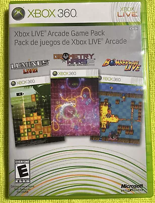 $19.99 • Buy XBOX 360 Live Arcade Game Pack Lumines, Bomberman, Geometry Wars 2 Ms. Pac-Man