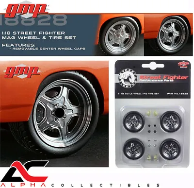 Gmp 18828 1:18 Set Of 4 Street Fighter Wheel & Tires / Rims Furious 7 • $19.95