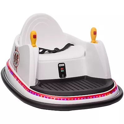 ZEOPHOL Kids 12V Kids Ride On Bumper Car Toddler Remote Control 360° Spin White • $109.99