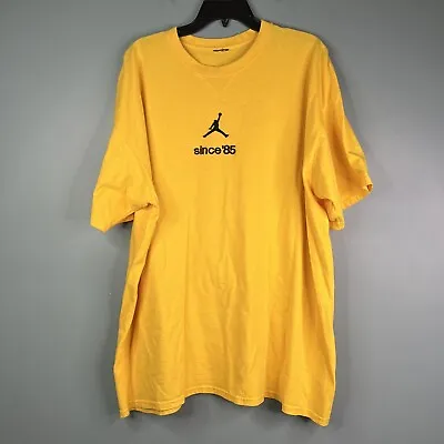 Vintage Men's Nike Air Jordan Yellow T-Shirt Michael JORDAN XL Tag Removed • $24.99