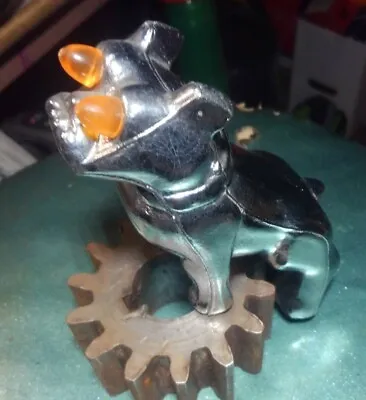 Vintage Mack Truck Bulldog Hood Ornament Dog Emblem Orange Eyes • $75