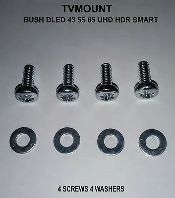 £3.69 • Buy For Bush Smart TV Wall Mounting Bracket Screws Bolts DLED43  DLED55 DLED65