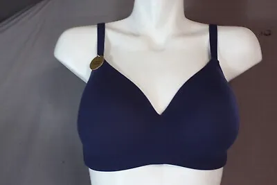 Wacoal 852189 How Perfect Wireless Lined T-Shirt Bra Size 32D Navy • $20.99