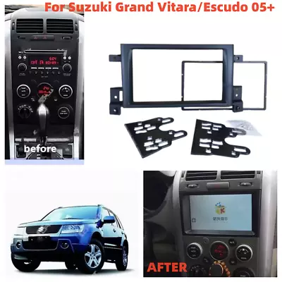 Fascia Panel Frame Trim Dash Kit Car Stereo Radio GPS For Suzuki Grand Vitara05+ • $23.46