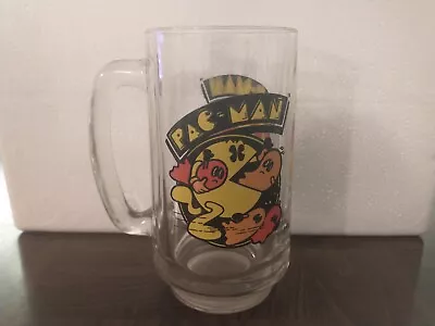 PAC-MAN VINTAGE MUG 12oz Bally Midway Glass Mug 1982 • $17