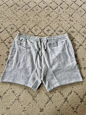 Gymshark Crest Shorts Light Grey Slim Fit Sweatshorts Mens Sizes • $6.99