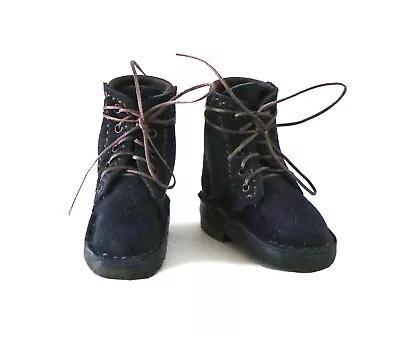 Dark Blue Leather Boots Shoes For Fairyland MSD 1/4 MNF A-Line Flat Feet BJD • $45