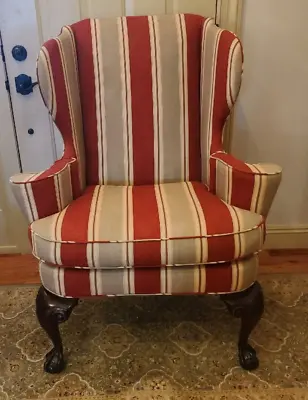 Hickory Chair James River Chippendale Style Mahogany Wing Chair Ball & Claw • $1199
