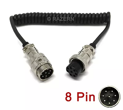 NEW 12 To 48  8-Pin Microphone Extension Cord Cable For Yaesu Icom Ham Radio Mic • $11.95