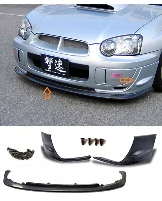 Fits 04 05 WRX 2 PCS STI Style Side Cap + V-Limited Front Bumper PULip Spoiler • $128.88