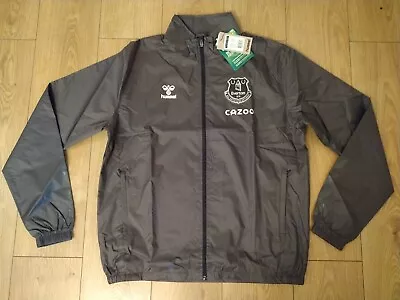 £17.99 • Buy Everton FC 21/22 Training XK Spray Coat Jacket Adult Hummel Medium No Hood