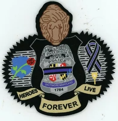 Maryland Md Baltimore Police Heroes Live Forever Nice Shoulder Patch Sheriff • $7.99