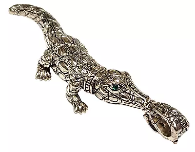 Jai John Hardy 925 Sterling Silver 14K Gold Crocodile Enhancer Pendant Emerald • $245