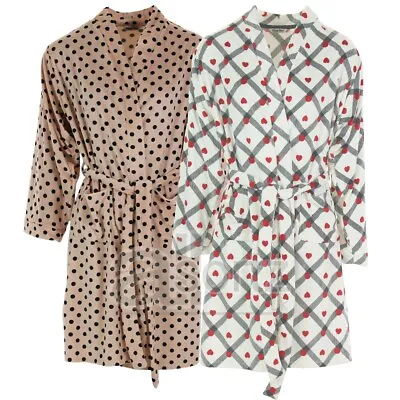 Ladies Dressing Gown Ex M S Soft & Cosy Feel Velour Fleece Bathrobe Gift Uk Size • £18.99
