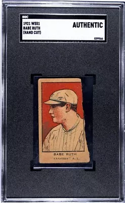 1921 W551 - Babe Ruth (Hand Cut) HOF SGC Authentic (566)!! • $799.99