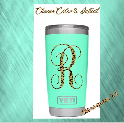 Monogram Vinyl Decal For Your Tumblers Cups Personalized Sticker 3  1  Initial • $1.99