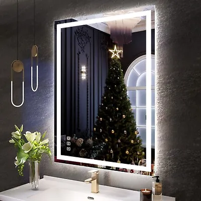 28x36in LED Lighted Bath/Livingroom Mirror Bluetooth Plug In Wall Vanity Mirror • $140.99