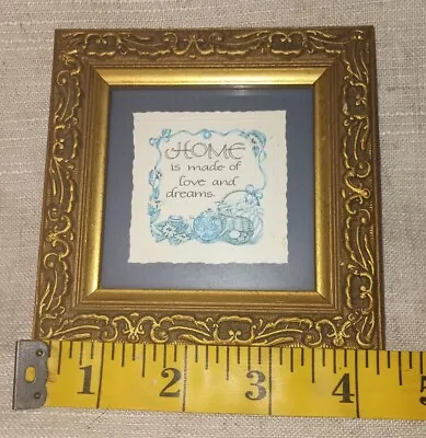 Vtg 4  Mpressions Embossed Small Frame Art   Home Is Made Of Love And Dreams  • $9.99