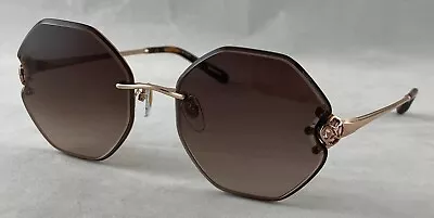 £297 • Buy Chopard SCHF85S SCH 85S 8FC Brown Gold W/crystals Sunglasses 58-18-135
