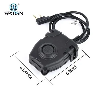 Tactical PTT Push Button Military Headset PTT For Baofeng Motorola Icom Radio • $22.69