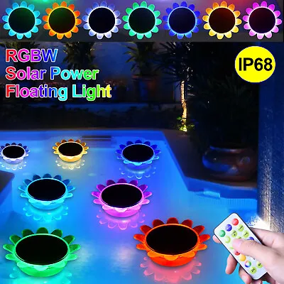 £30.95 • Buy Solar Powered LED Floating Pool Lights RGB 4 Modes Underwater Swimming Lights UK