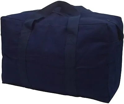 Heavyweight Canvas Navy Blue Parachute Cargo Bag Military Style 3123 • $31.99
