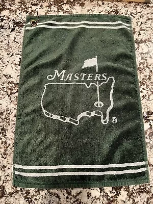 Vintage Masters Golf Augusta National PGA Green & White Double Sided Woven Towel • $24.98