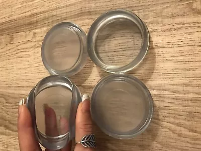 £3.40 • Buy 4 X SMALL CLEAR RUBBER CASTOR CUPS Carpet/Floor Chair/Sofa Furniture Protectors