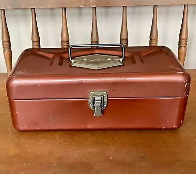 Vintage Metal Fishing Tackle Box J.C. Higgins Sears Roebuck • $9.95