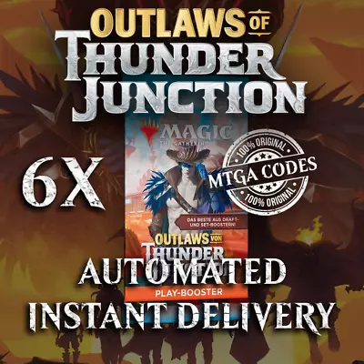 MTG MTGA Arena Code Card Prerelease 6 Booster Packs Outlaws Of Thunder Junction • $5.95