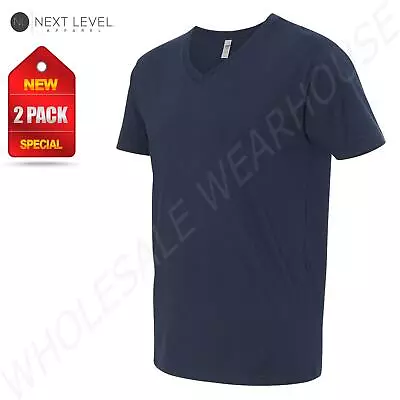 Next Level Mens T-Shirt 2-PACK Ultra Soft Premium Fit Short Sleeve V Neck  N3200 • $18.65