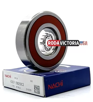 NACHI 6307-2NSE9C3 DEEP GROOVE BALL BEARING RUBBER SEAL 35x80x21mm 6307 2RSC3 • $28.10