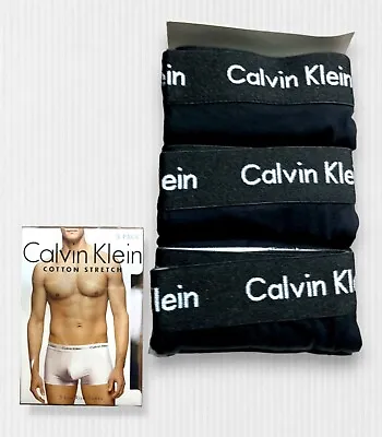 Calvin Klein Mens Boxers Trunks 3 Pack Shorts Low Rise Boxers Ck  S / M / L / Xl • £17.99