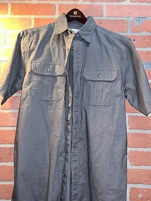 Croft Barrow Shirt Mens Small Short Sleeve Button Up Gray • $3.99