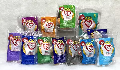 TY TEENIE BEANIE BABIES MCDONALD'S COMPLETE SET OF 12 SEALED VINTAGE With ERRORS • $15