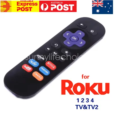 Replacement IR Remote 4 3 2 1 For Roku TV TV2 With NETFLIX Button • $8.89