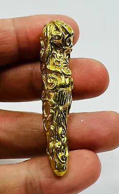 $49 • Buy  Phra Pidta Sak Yant Gold Leklai Talisman Magic Power Wealth Charming Top Amulet