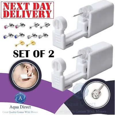 2Pcs Disposable EAR Nose Piercing Tool Gun Earring Ear Stud Gun Kit (Earing Kit) • £4.89