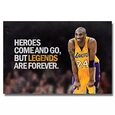 Kobe Motivational Quote Wall Poster Basketball Art Print Picture Room Decor • $11.23