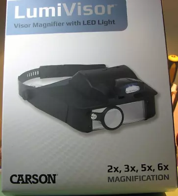 Carson Lumivisor Head Magnifier - Head Visor With LED Lighted Magnifier (2X/3X/5 • $24.95