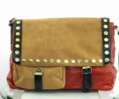 Artistry Satchel Red And Brown Handbag • $39