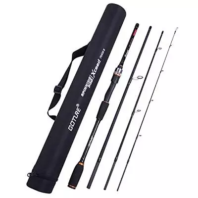 Travel Spinning Rod 4 Sections Spinning Fishing Rods Lightweight Carbon Fiber... • $79.31