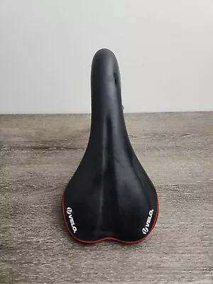 Velo Bike Seat With Red Stripe Saddle For Hybrid Men's Bike & Bike Post • $17.94