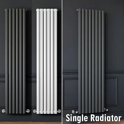 Vertical Radiator Single 1800 1600 Oval Column Tall Upright Central Heating Rads • £15.99