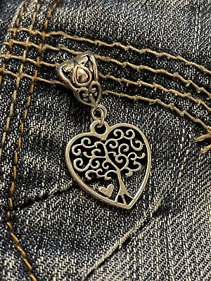 £4.20 • Buy Love Heart Family Tree Dangle Bead Pendant Charm Gift Jewellery ‘Pandoras--box’