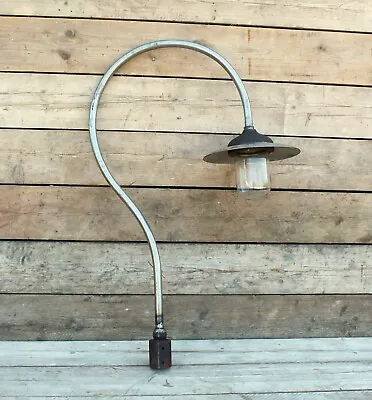 £135 • Buy Swan Neck Lamp Post Top For Street Light With Glass Globe Socket Is 70mm Int Dia