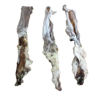 Natural Dried Hairy Furry Dog Treat Rabbit Ears 1KG Barf Diet Chew 60-80 PREMIUM • £25.99