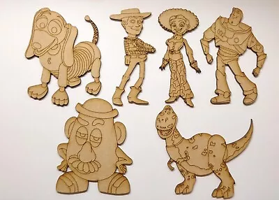 £6 • Buy Wooden 6x Toy Story Characters Mdf Laser Cut Shape Blank