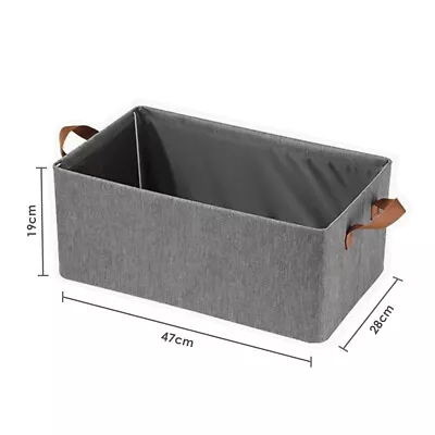 Storage Box Fabric Durable Foldable Stackable With Handles Toy Organiser • £10.99